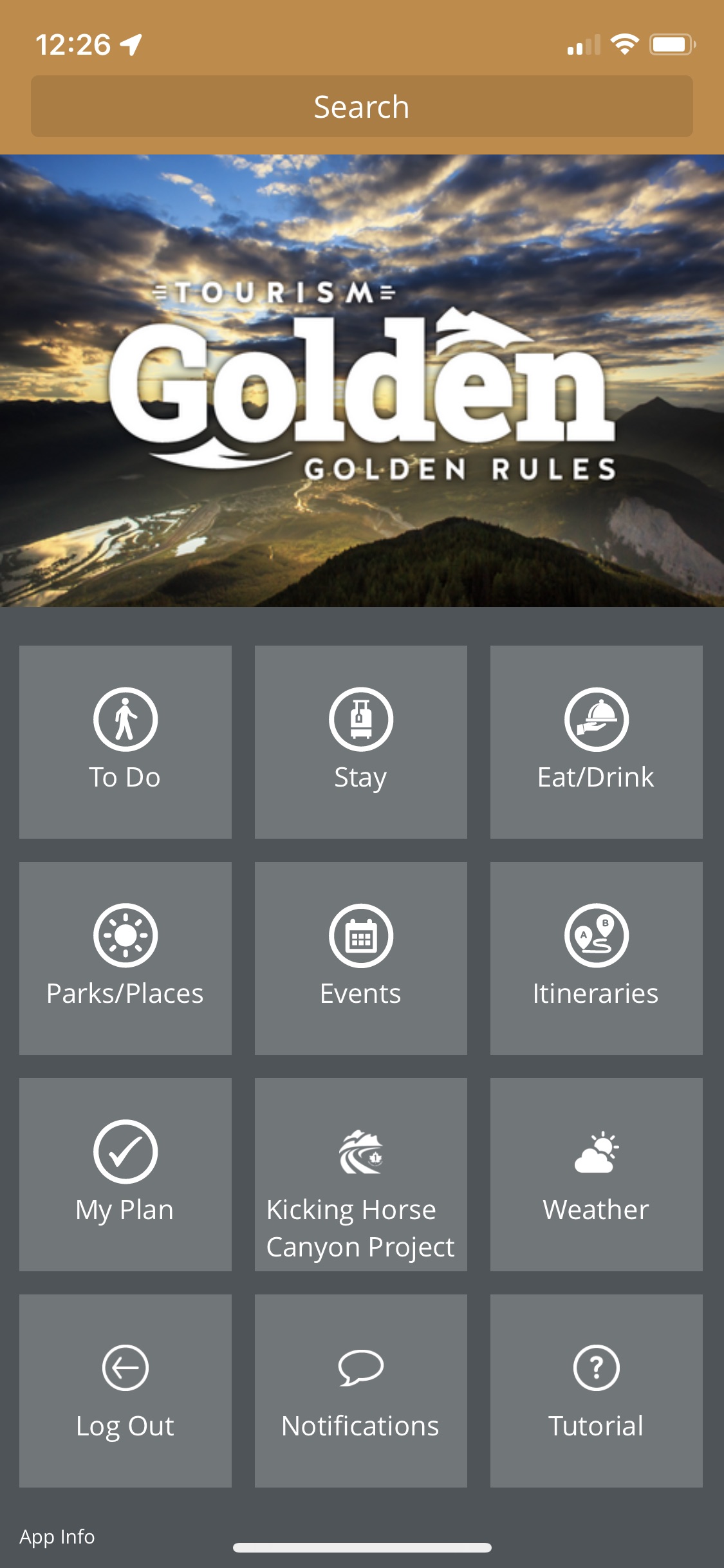 Golden BC Canada app